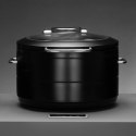 Podgrzewacz indukcyjny okrągły ze szklaną pokrywą De Luxe Black, 9l