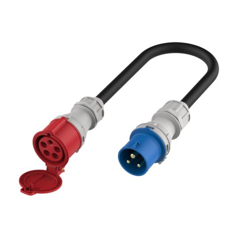 PLATINET EV ADAPTER 22KW CEE female to 3.5KW male CEE camping plug single-phase, max 3.68KW @16A,0.2M