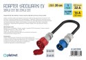 PLATINET EV ADAPTER 22KW CEE female to 3.5KW male CEE camping plug single-phase, max 3.68KW @16A,0.2M