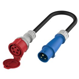 PLATINET EV ADAPTER 22KW CEE female to 7KW male CEE plug single-phase, max 3.68KW @16A,0.2M