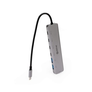 PLATINET MEDIA HUB 7IN1 10GBS USB-C TO 4X USB-C 3.2 GEN2 + 2X USB-A 3.2 GEN1 + 1X USB-C PD 100W ALU [46236]