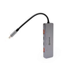 PLATINET MEDIA HUB USB-C TO 2X USB-A 3.2 GEN2 + 2X USB-C 3.2 GEN2 + USB-C PD 100W 5IN1 ALUMINIUM [46237]