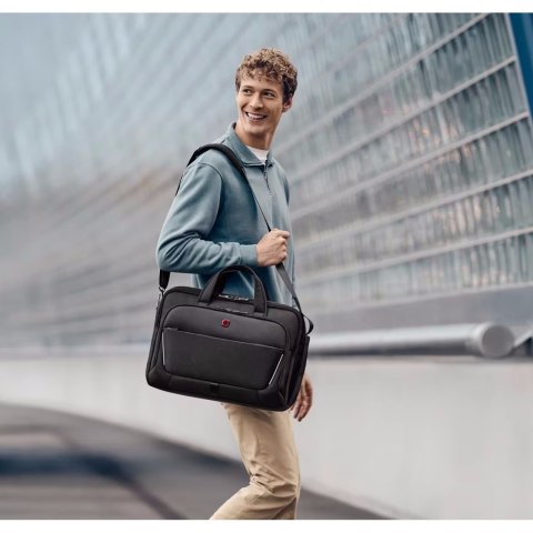 WENGER LAPTOP BRIEFCASE ICONS BUSINESS METEOR BRIEF 16-17" BLACK 653498