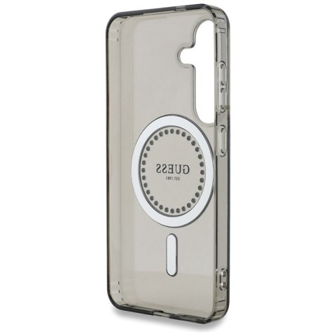 Guess Rhinestones Printed Classic Logo MagSafe - Etui do Samsung Galaxy S25 (czarny)