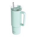 Quokka Stream - Kubek termiczny ze stali nierdzewnej 950 ml ze słomką (Turquoise)