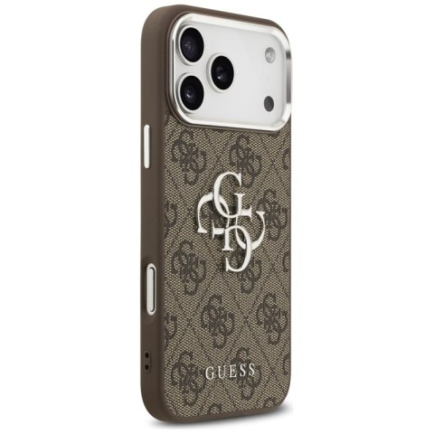 Guess 4G Big 4G Classic Logo - Etui iPhone 17 Pro Max (brązowy / srebrny)