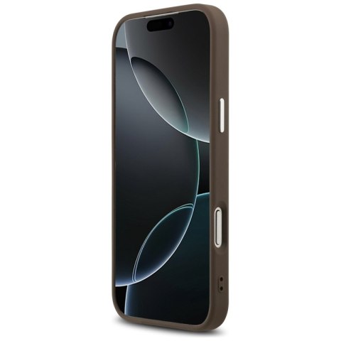 Guess 4G Big 4G Classic Logo - Etui iPhone 17 Pro Max (brązowy / srebrny)