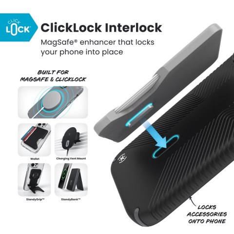 Speck Presidio2 Grip ClickLock & MagSafe - etui na iPhone'a 17 Pro Max (czarne / szare / białe)