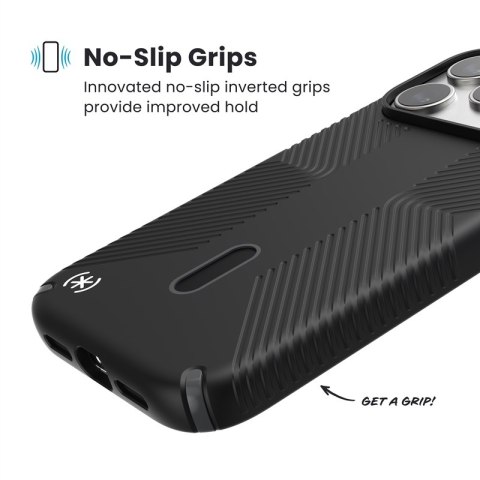 Speck Presidio2 Grip ClickLock & MagSafe - etui na iPhone'a 17 Pro Max (czarne / szare / białe)