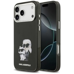Karl Lagerfeld IML Aquarelle Karl & Choupette & Logo MagSafe - Etui iPhone 17 Pro (czarny)