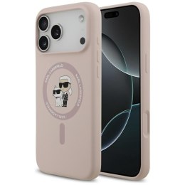 Karl Lagerfeld Silicone Karl & Choupette Ring MagSafe - Etui iPhone 17 Pro Max (różowy)