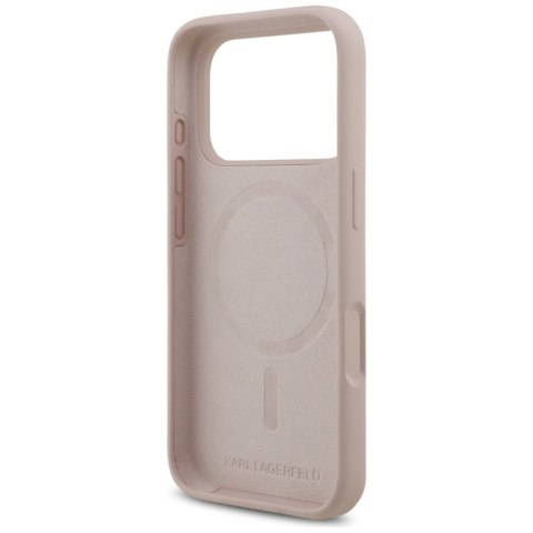 Karl Lagerfeld Silicone Karl & Choupette Ring MagSafe - Etui iPhone 17 Pro (różowy)