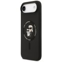 Karl Lagerfeld Silicone Karl & Choupette Ring MagSafe - Etui iPhone Air (czarny)