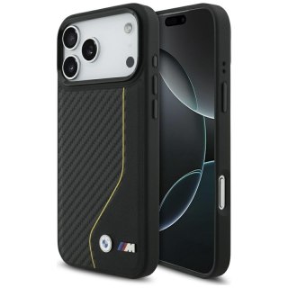 BMW M Carbon Line & Logo MagSafe - Etui iPhone 17 Pro Max (żółty)