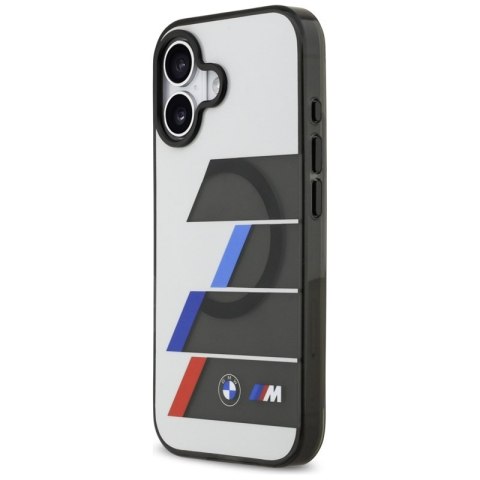 BMW M IML Metal Buttons Tricolor Lines MagSafe - Etui iPhone 17 (antracyt)