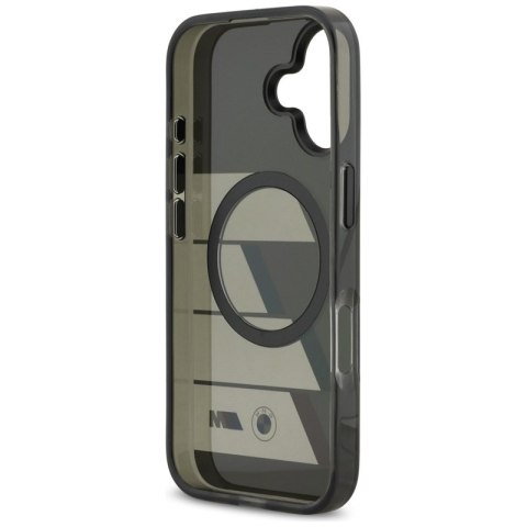 BMW M IML Metal Buttons Tricolor Lines MagSafe - Etui iPhone 17 (antracyt)