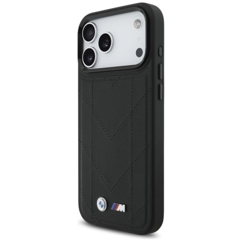 BMW M Quilted Logo MagSafe - Etui iPhone 17 Pro Max (czarny)