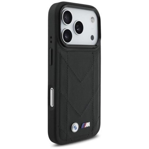 BMW M Quilted Logo MagSafe - Etui iPhone 17 Pro (czarny)