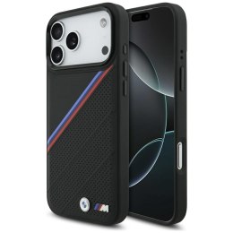 BMW M Tricolor Metal Logo MagSafe - Etui iPhone 17 Pro Max (czarny)