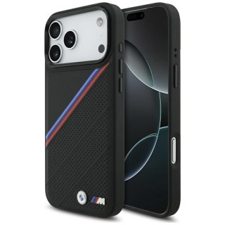 BMW M Tricolor Metal Logo MagSafe - Etui iPhone 17 Pro Max (czarny)