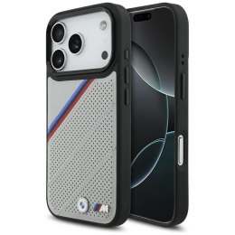 BMW M Tricolor Metal Logo MagSafe - Etui iPhone 17 Pro (szary)