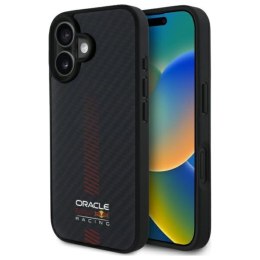Red Bull Carbon Fiber Power Bar MagSafe - Etui iPhone 16 Plus (czarny)