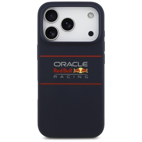 Red Bull Silicone Horizontal Centered Logo MagSafe - Etui iPhone 17 Pro (granatowy)