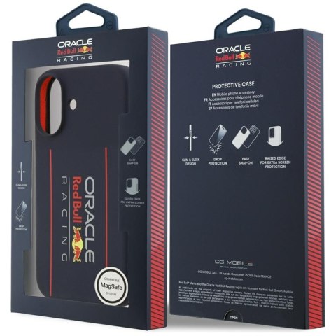 Red Bull Silicone Oversize Vertical Logo MagSafe - Etui iPhone 17 (granatowy)