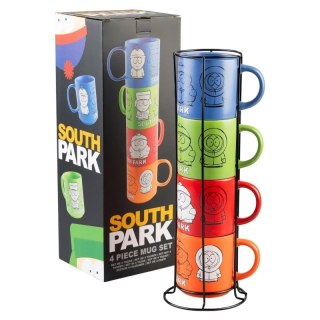 South Park - Zestaw kubków ceramicznych ze stojakiem 300 ml 4 szt.