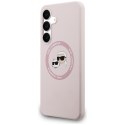 Karl Lagerfeld Silicone Karl & Choupette Heads MagSafe - Etui Samsung Galaxy S25 FE (różowy)