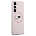Karl Lagerfeld Silicone Karl & Choupette Heads MagSafe - Etui Samsung Galaxy S25 FE (różowy)