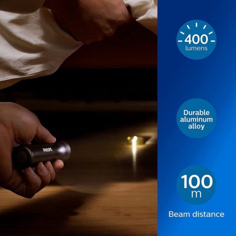 Philips - Latarka aluminiowa LED 400 lumenów wodoodporna IPX4
