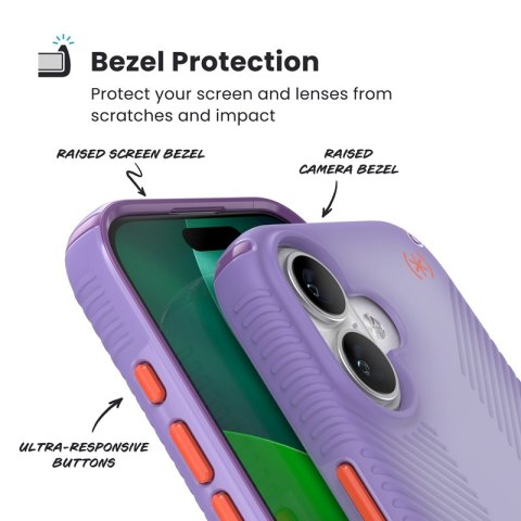 Speck Presidio Lux Grip MagSafe - Etui iPhone 17 (Purple Fade/Magic Purple/New Poppy)