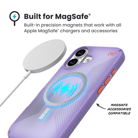 Speck Presidio Lux Grip MagSafe - Etui iPhone 17 (Purple Fade/Magic Purple/New Poppy)