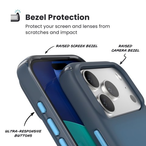 Speck Presidio Lux MagSafe - Etui iPhone 17 Pro (Deep Sea Fade / Black / Spell Blue)