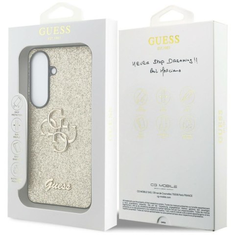 Guess Fixed Glitter Big 4G Metal Logo - Etui Samsung Galaxy S26 (złoty)