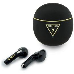 Guess Gold Line Triangle - Słuchawki Bluetooth TWS + etui ładujące (czarny)