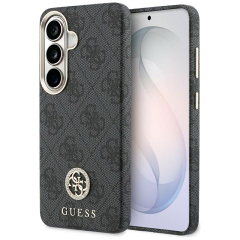 Guess 4G Rhinestone Round Logo MagSafe - Etui Samsung Galaxy S26 (czarny)