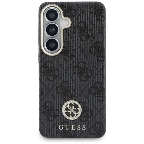 Guess 4G Rhinestone Round Logo MagSafe - Etui Samsung Galaxy S26 (czarny)
