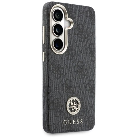 Guess 4G Rhinestone Round Logo MagSafe - Etui Samsung Galaxy S26 (czarny)