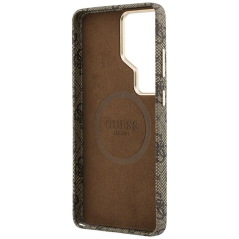 Guess 4G Script MagSafe - Etui Samsung Galaxy S26 Ultra (brązowy)