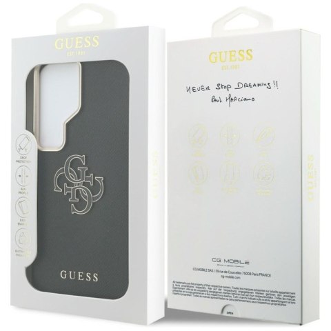 Guess Grained Big 4G Metal Logo - Etui Samsung Galaxy S26 Ultra (czarny)