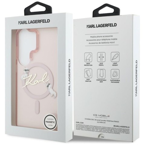 Karl Lagerfeld IML KC Script MagSafe - Etui Samsung Galaxy S26 Ultra (różowy)