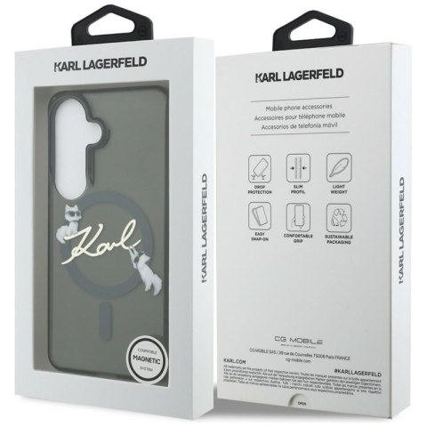 Karl Lagerfeld IML KC Script MagSafe - Etui Samsung Galaxy S26 (czarny)