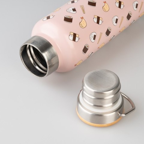 Pusheen - Butelka termiczna ze stali nierdzewnej z uchwytem z kolekcji Sushi Roll 500 ml