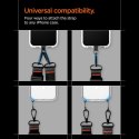 Spigen DA30M Lanyard Strap Crossbody - Uniwersalny pasek / smycz do telefonu (Czarny)