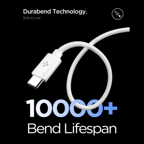 Spigen EE451EU Essential GaN Pro - Ładowarka sieciowa USB-C PD PPS 45W + kabel USB-C 1m (Biały)
