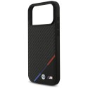 BMW M Carbon Tricolor Line MagSafe - Etui iPhone 17 Pro Max (czarny)