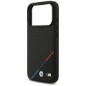 BMW M Carbon Tricolor Line MagSafe - Etui iPhone 17 Pro (czarny)