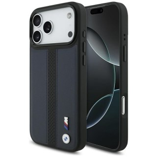 BMW M Perforated Stripe Logo MagSafe - Etui iPhone 17 Pro Max (granatowy)